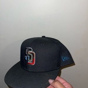 Black SAN DIEGO CAP with Multicolor Logo